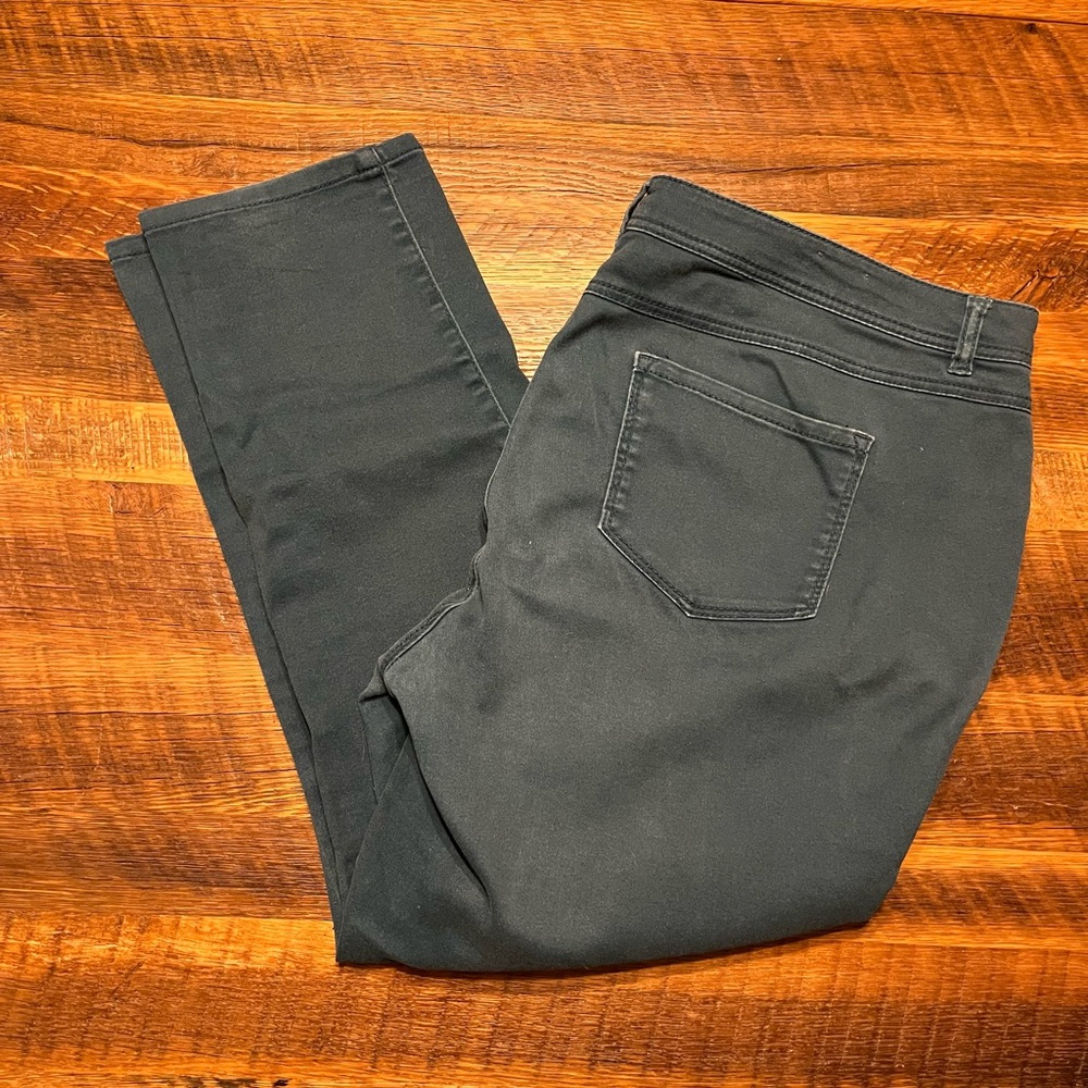 Avenue Denim Teal Skinny Jeans sz 24 - Picture 6 of 6